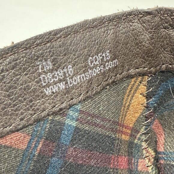 Born Mayne Boots Womens 7 M Brown Leather Distressed Side Zipper Buckles Biker - Picture 13 of 16